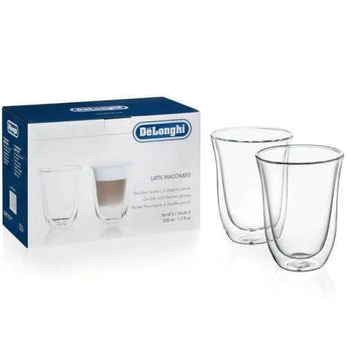 Delonghi ESAM04110S Fully Automatic Espresso Machine 2 Double Wall Latte Macchiato Thermo Glasses